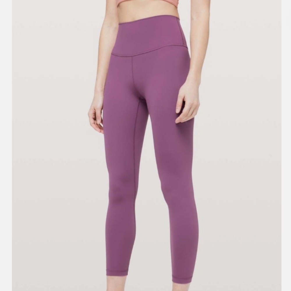 Lululemon Wunder Under, Highrise, 7/8 Workout, Plum, Leggings size S